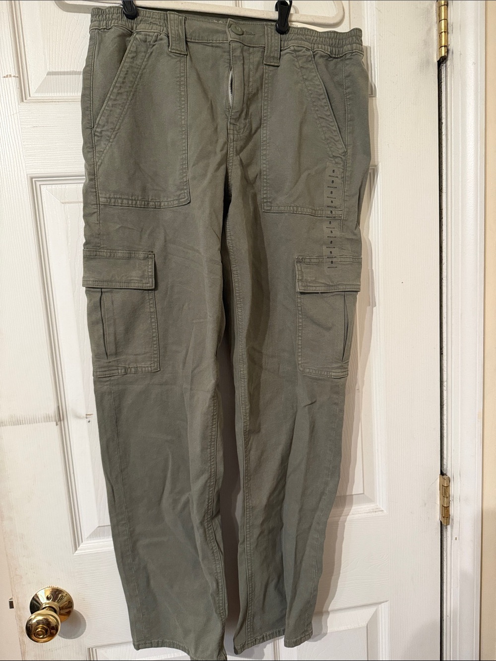 American Eagle Outfitters Olive Green Straight-Leg Cargo Pants